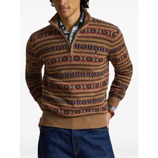 26FW 랄프 로렌 스웨터 710B28589001 MULTI BROWN - RALPH LAUREN