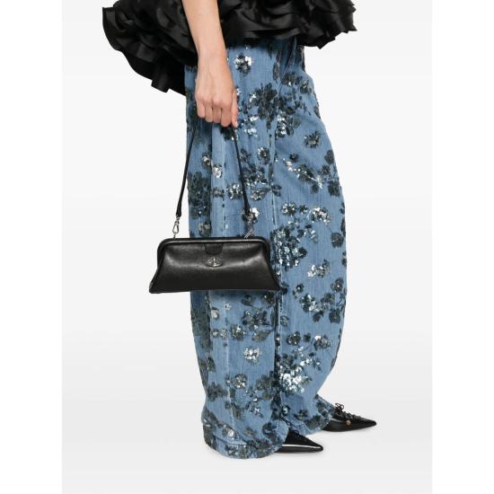 26FW 비비안웨스트우드 아카이브 오르브 탑핸들 토트백 4B01001EW L00BX N401 BLACK - VIVIENNE WESTWOOD