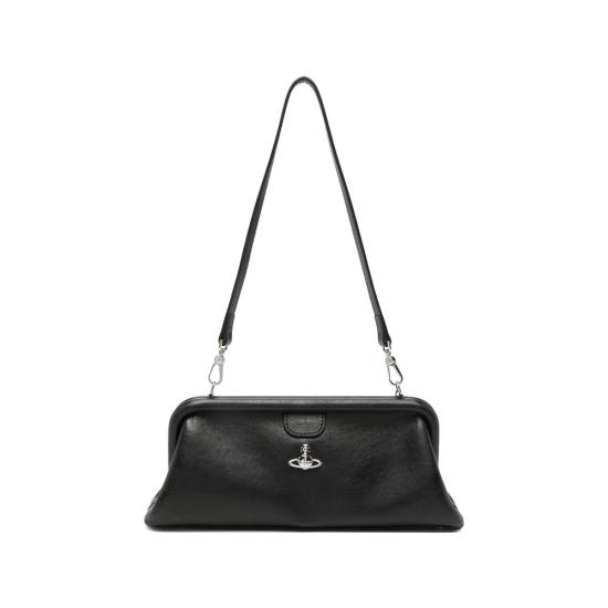 26FW 비비안웨스트우드 아카이브 오르브 탑핸들 토트백 4B01001EW L00BX N401 BLACK