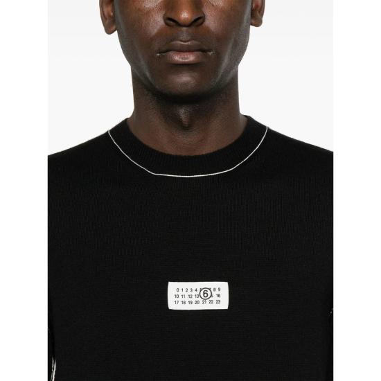 26FW MM6 메종마르지엘라 스웨터 M13037 SH0HL0017 900 BLACK - MM6 MAISON MARGIELA