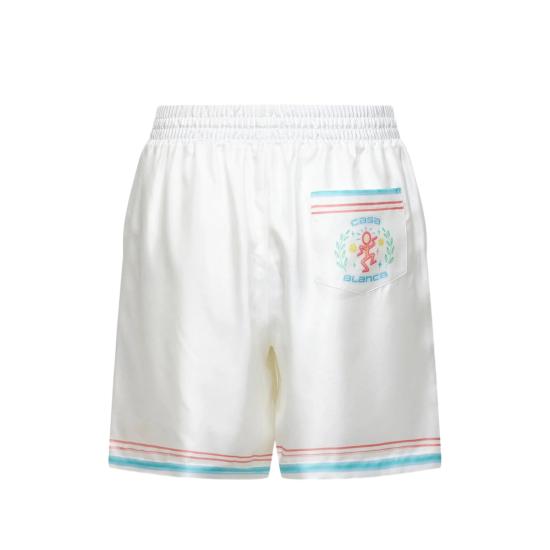 26SS 카사블랑카 숏팬츠 SP26 TR 399 01 DANJO WHITE - CASABLANCA