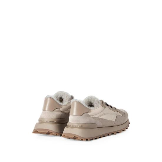 26FW 브루넬로 쿠치넬리 스니커즈 MZSFG3381 C5859 BEIGE - BRUNELLO CUCINELLI