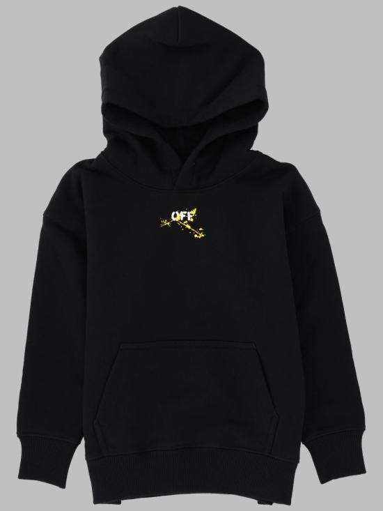 25FW 오프화이트 후드 티셔츠 OBBB001K F25FLE0051018 BLACK