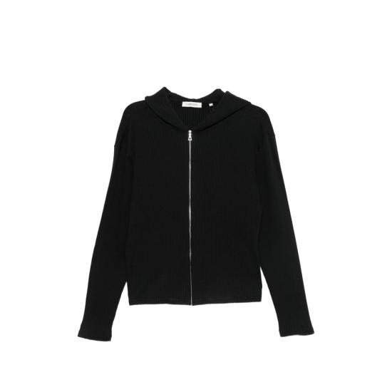 26FW 선플라워 스웨터 2070 RIB ZIP BLACK