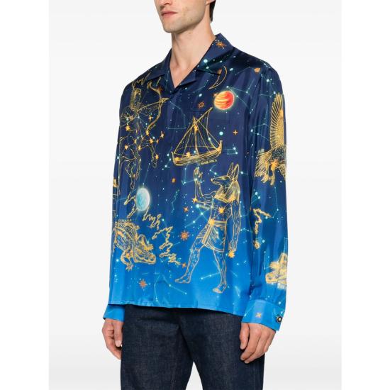 26FW 카사블랑카 셔츠 PF26 SH 006 03 ASTRO BLUE - CASABLANCA
