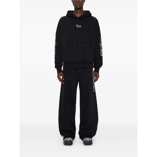 26SS 44레이블 후드 티셔츠 B0030612 FA580 P783 BLACK - 44 LABEL