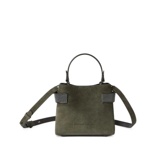 26FW 브루넬로 쿠치넬리 스몰 에센스 탑핸들 백 MBDLD2499 C589 GREEN