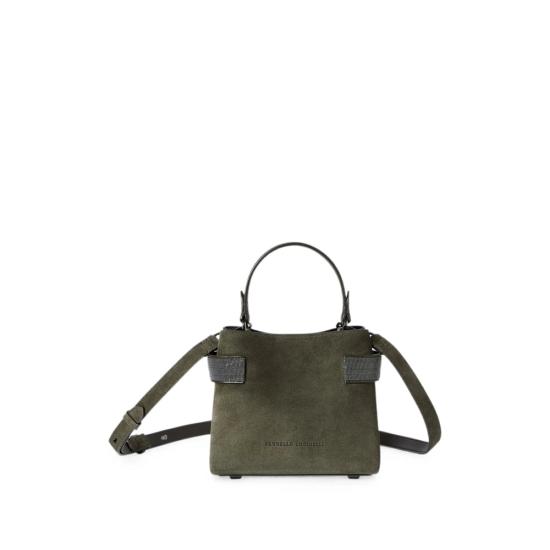 26FW 브루넬로 쿠치넬리 스몰 에센스 탑핸들 백 MBDLD2499 C589 GREEN - BRUNELLO CUCINELLI