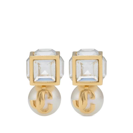 26FW 지미추 이어링 JC PEARL CUBE FTA GOWCR GOLD