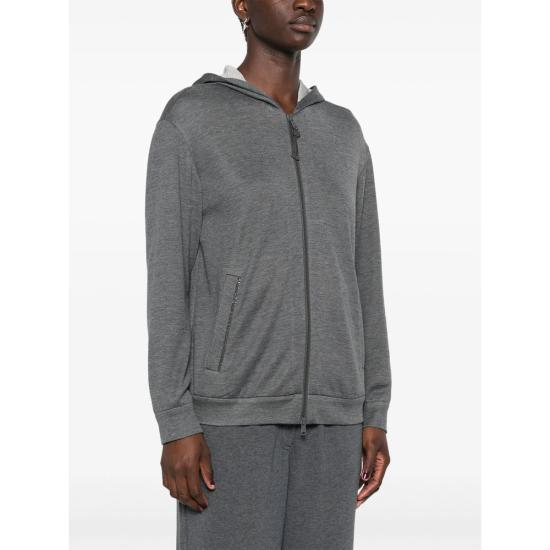 26FW 브루넬로 쿠치넬리 후드 스웨트셔츠 MP828SB806 C572 GREY - BRUNELLO CUCINELLI