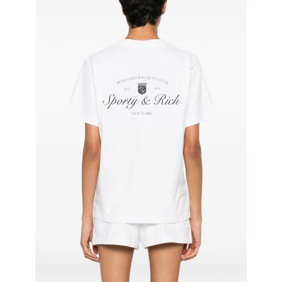 26FW 스포티앤리치 폴로 티셔츠 TO11975325WH WHITE - SPORTY & RICH