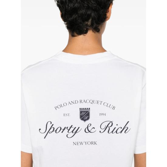 26FW 스포티앤리치 폴로 티셔츠 TO11975325WH WHITE - SPORTY & RICH