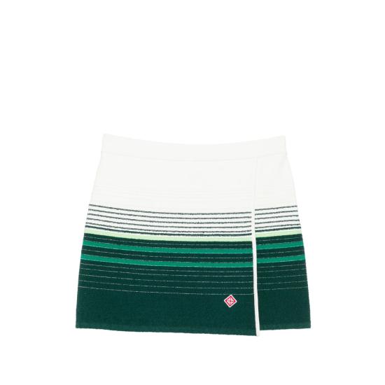 26FW 카사블랑카 스커트 PF26 KW 1396 01 WHGRE GREEN