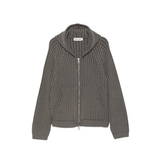 26FW 아워레가시 레벨 리브드 니트 후드 집업 M4263LS SAGE GRAY