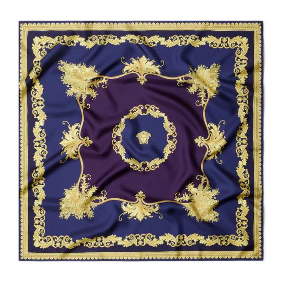 26FW 베르사체 머플러/스카프 1001600 1A19393 5UL30 NAVY AUBERGINE GOLD - VERSACE