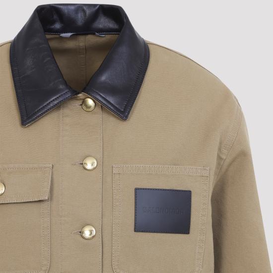 26FW 발렌시아가 크롭 워크웨어 재킷 A0029P TRP15 9501 BEIGE - BALENCIAGA