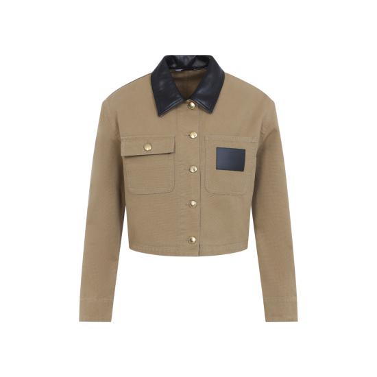 26FW 발렌시아가 크롭 워크웨어 재킷 A0029P TRP15 9501 BEIGE - BALENCIAGA