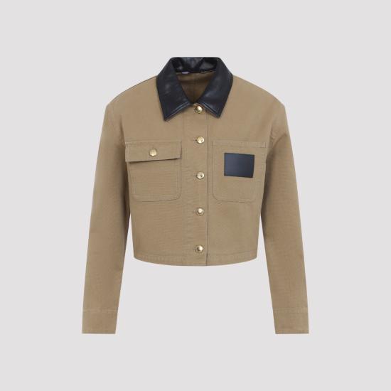 26FW 발렌시아가 크롭 워크웨어 재킷 A0029P TRP15 9501 BEIGE - BALENCIAGA