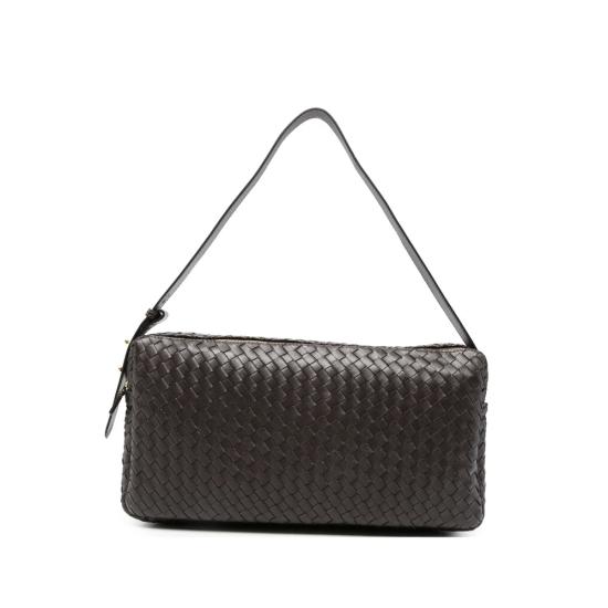 26FW 엘렘 숄더백 TROUSSE LARGE WOVEN DKBRO BROWN