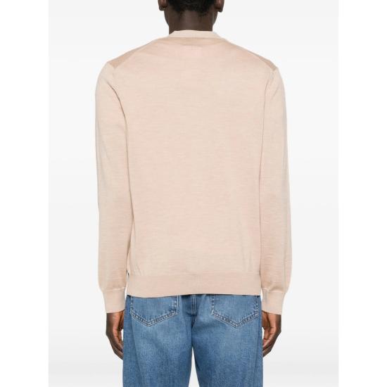 26SS 메종키츠네 폭스 헤드 메리노 레귤러 가디건 PM00501KT1181 ROAST BEIGE - MAISON KITSUNE