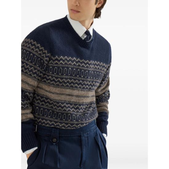 26FW 브루넬로 쿠치넬리 스웨터 MTF710000 CU052 NAVY - BRUNELLO CUCINELLI