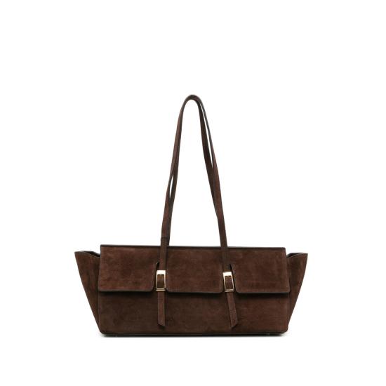 26FW 엘렘 토트백 LE BATEAU LARG SUEDE BROWN
