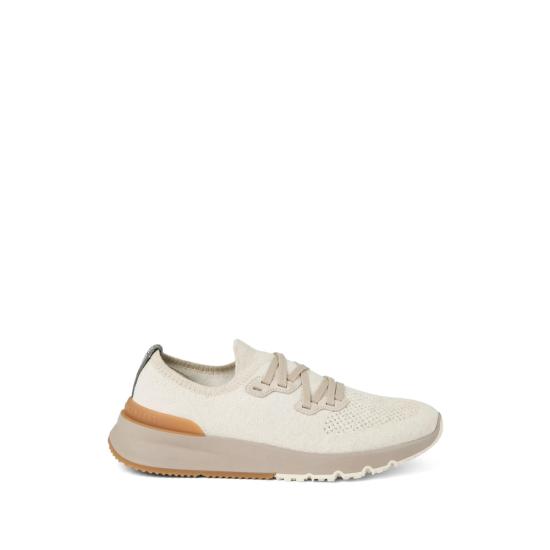 26FW 브루넬로 쿠치넬리 시네 니트 러너 MZUKISO250 CSB87 BEIGE