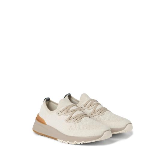 26FW 브루넬로 쿠치넬리 시네 니트 러너 MZUKISO250 CSB87 BEIGE - BRUNELLO CUCINELLI