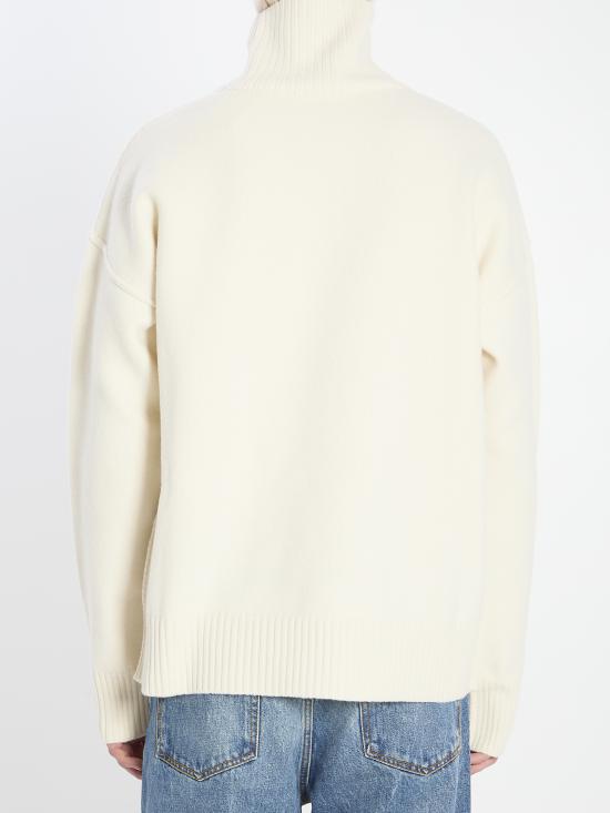26FW 아미 ADC 터틀넥 스웨터 UKS839 WHITE - AMI