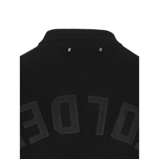 26FW 골든구스 Golden 레터링 밀리터리 크루넥 스웨터 GMP00841 P001972 90100 BLACK - GOLDEN GOOSE