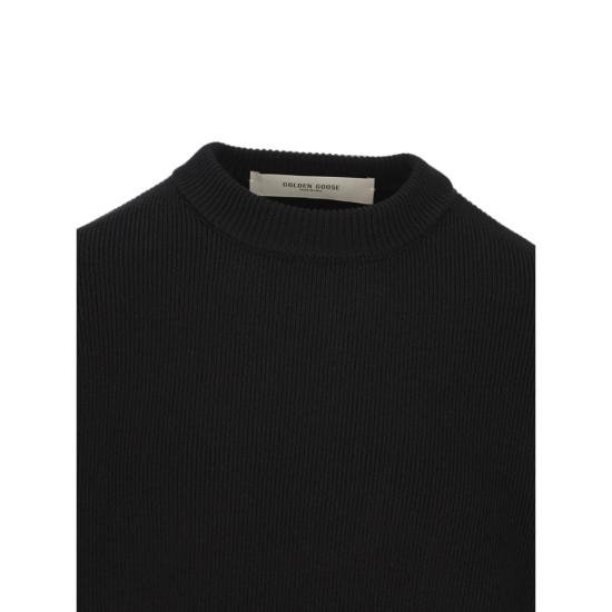 26FW 골든구스 Golden 레터링 밀리터리 크루넥 스웨터 GMP00841 P001972 90100 BLACK - GOLDEN GOOSE