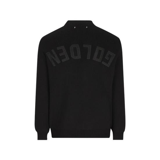 26FW 골든구스 Golden 레터링 밀리터리 크루넥 스웨터 GMP00841 P001972 90100 BLACK - GOLDEN GOOSE