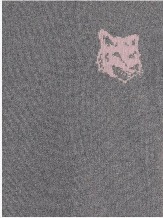 26FW 메종키츠네 폭스 헤드 인타르시아 메리노 스웨터 PM00816KM0329 GRAY - MAISON KITSUNE