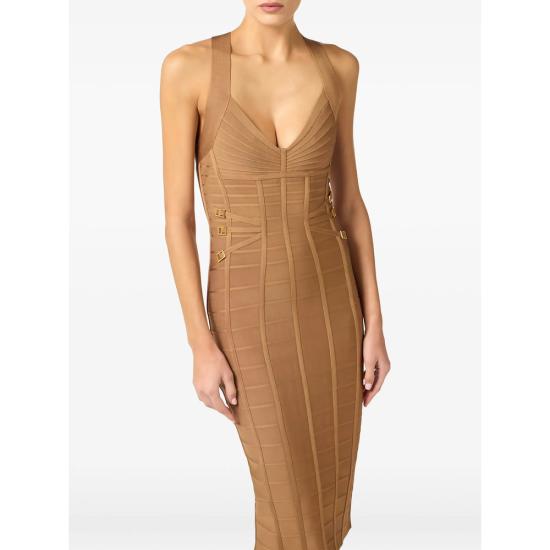 26SS 엘리자베타프랜치 원피스 AM24D62E2 AI6 BROWN - ELISABETTA FRANCHI