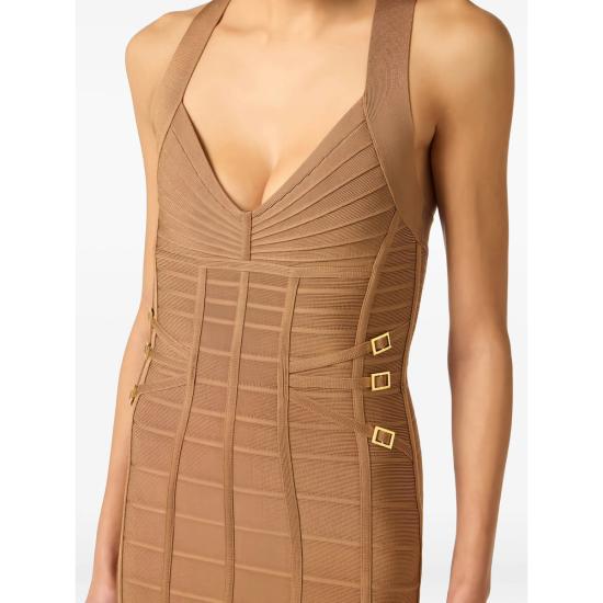 26SS 엘리자베타프랜치 원피스 AM24D62E2 AI6 BROWN - ELISABETTA FRANCHI