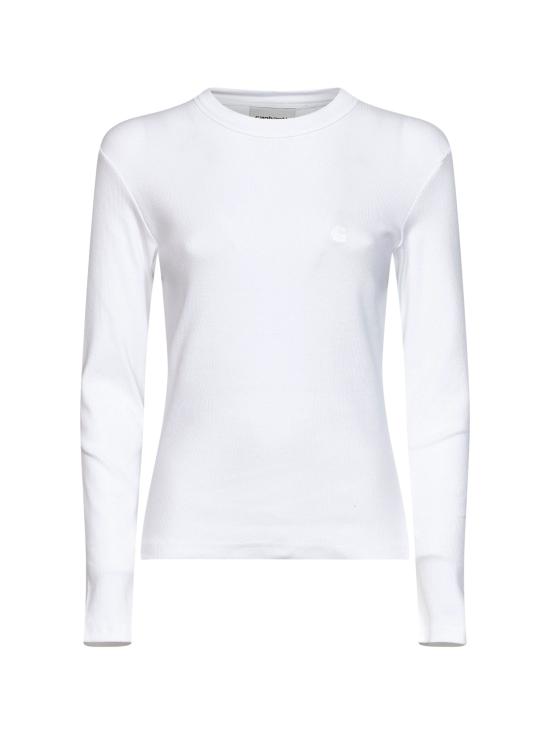 26FW 칼하트 WIP 폴로 티셔츠 I037165 02XX WHITE