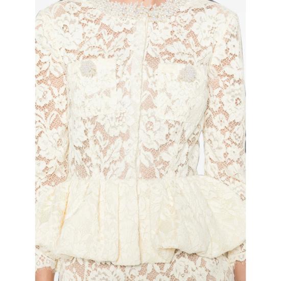 26FW 셀프 포트레이트 원피스 AW26 050M Y YELLO WHITE - SELF PORTRAIT