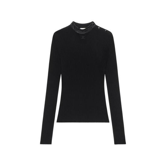 26FW 쿠레쥬 탑 326MPU285FI 0001 9999 BLACK