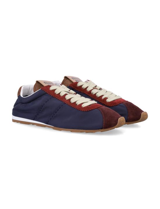 26FW 미우미우 플룸 블리치 스니커즈 5E114ELQ0 F041L BLUE BURGUNDY - MIU MIU