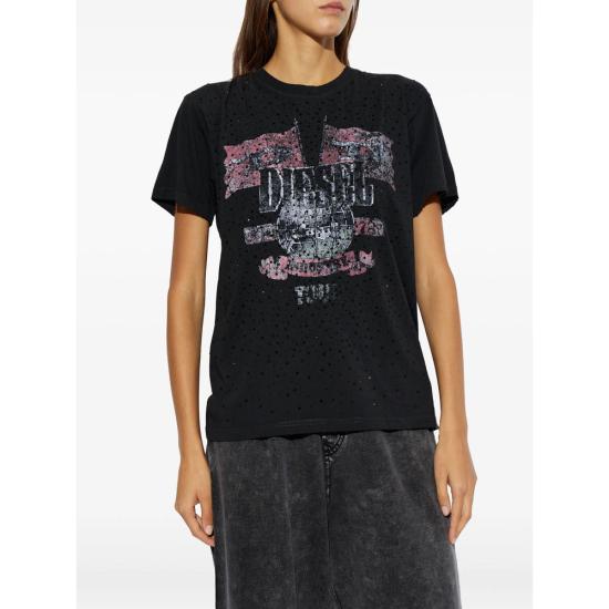 26FW 디젤 폴로 티셔츠 0NIBL A25932 9XX BLACK - DIESEL