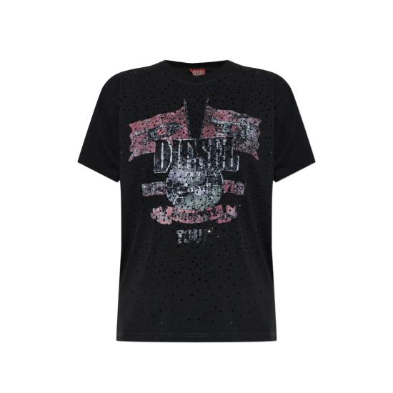 26FW 디젤 폴로 티셔츠 0NIBL A25932 9XX BLACK