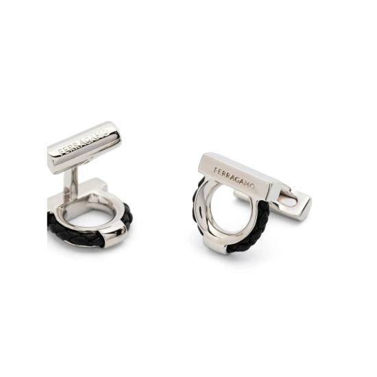 26FW 살바토레 페라가모 커프스 링크/타이 홀더 770142 0712427 BLACK SILVER - SALVATORE FERRAGAMO