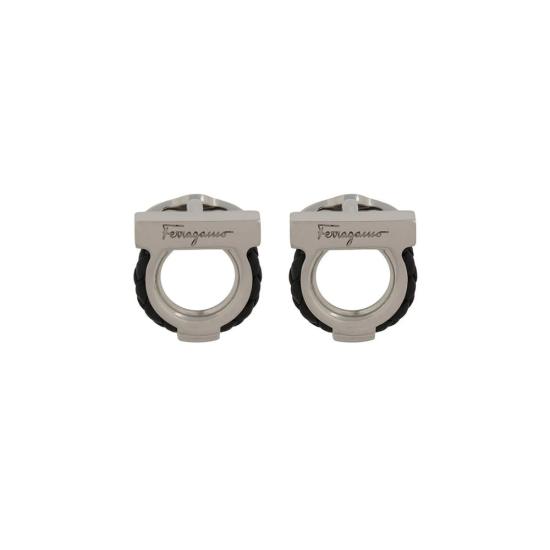26FW 살바토레 페라가모 커프스 링크/타이 홀더 770142 0712427 BLACK SILVER