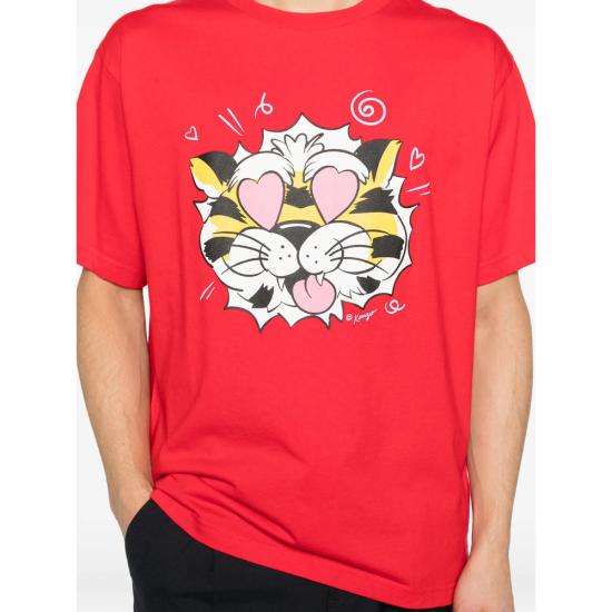 26SS 겐조 Wild Tiger 오버사이즈 티셔츠 FG55TS4034SG 22 RED - KENZO