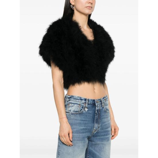26SS 이브살로몬 케이프 24EYC30546PLUX C99 BLACK - YVES SALOMON