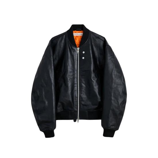 26FW 선플라워 자켓 6057 LEATHER FL BLACK