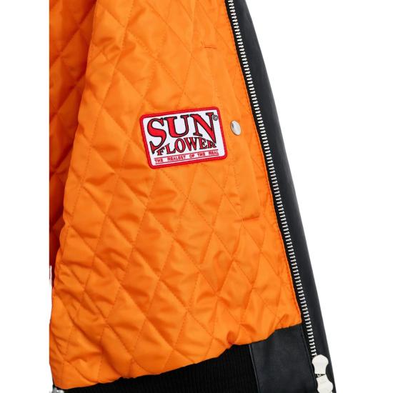 26FW 선플라워 자켓 6057 LEATHER FL BLACK - SUNFLOWER