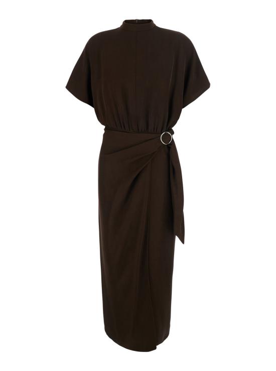 26FW 라메 원피스 NFABI07 BROWN