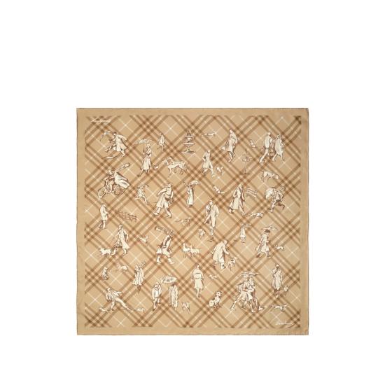26FW 버버리 머플러/스카프 8131637 90X90 POP C5055 BROWN - BURBERRY