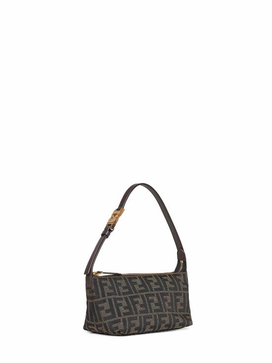 26FW 펜디 바니티 FF 자카드 스몰 파우치 8BS124B17AF14YN BROWN - FENDI